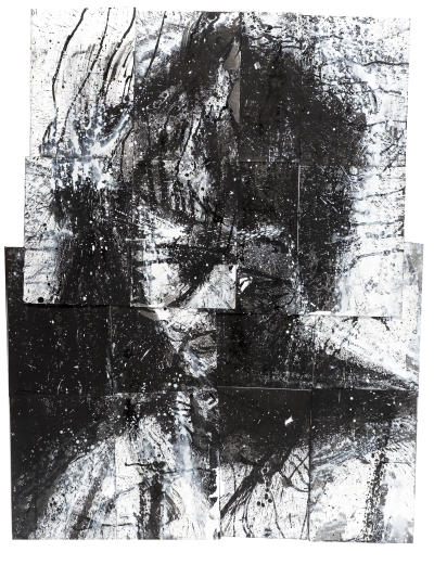 'Head of Mike 2' 2008. 89.5 x 70 cm approx. Ink and Acrylic on Paper.